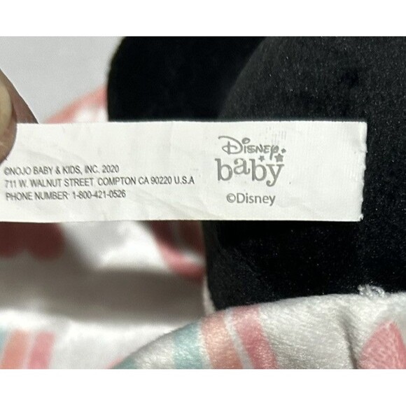 Disney‎ Baby Minnie Mouse Lovey Security Blanket Pink Satin Back 14 x 14 - Picture 5 of 6